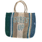 The Jacksons Surfs Up Jute Bag / Multi Blues - Sky