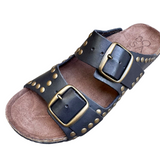 Bosabo Buckled Slides / Nero