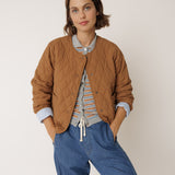 Indi & Cold Reversible Quilted Coat / Almond