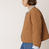 Indi & Cold Reversible Quilted Coat / Almond
