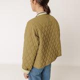Indi & Cold Reversible Quilted Coat / Khaki
