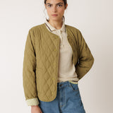 Indi & Cold Reversible Quilted Coat / Khaki