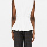 Diega Chelio Pleated Shirt / White