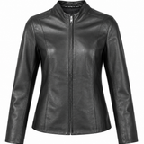 Vinetti Classic Zip leather Jacket / Black