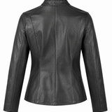 Vinetti Classic Zip leather Jacket / Black
