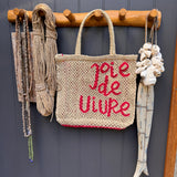 The Jacksons Joie De Vivre Jute Bag / Natural - Raspberry