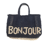 The Jacksons Bonjour Jute Bag / Dark Navy - Natural