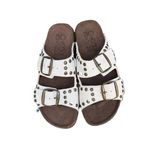 Bosabo Buckled Slides / Off White Suede