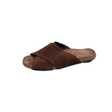 Bosabo Cross-over Slides / Chocolate Suede