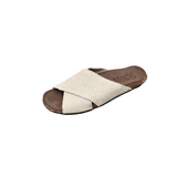 Bosabo Cross-over Slides / Light Beige Linen