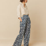 Indi & Cold Wide Leg Pant / Indigo Pattern