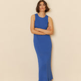 Indi & Cold Ribbed Knit Dress/ Azul Klein
