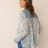 Indi & Cold Twin Patch Shirt / Crudo Indigo