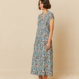 Indi & Cold Paisley Crossover Dress / Multicolor
