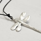 Pesci Che Volano Libellula Silver Plated Pendant