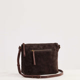 Suede Essential Crossbody Bag / Chocolate