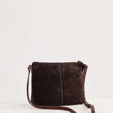 Suede Essential Crossbody Bag / Chocolate