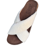Bosabo Cross-over Slides / Blanc Cowhide