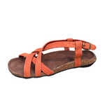 Bosabo Cross Over Sling Back Sandal / Rust