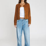 Marion Suede Jacket / Cognac