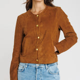 Marion Suede Jacket / Cognac