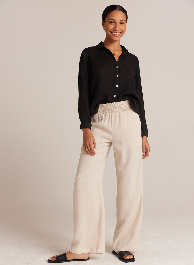 Bella Dahl Smocked Waist Wide Leg Pant Cliffside