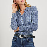 Rails Josephine Shirt - Navy Python