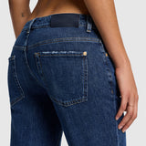 7 For All Mankind Calie Straight Denim / Huntington Dark Blue