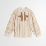 Indi & Cold Ethnic Embroidered Shirt / Piedra