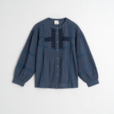Indi & Cold Ethnic Embroidered Shirt / Indigo