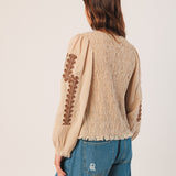 Indi & Cold Embroidered Blouse / Piedra