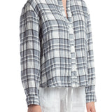 Crossley Check Linen Shirt - Grey