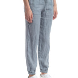 Crossley Elastic Cuff Linen Pant - Grey