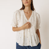 Indi & Cold Floral motif Cotton Top