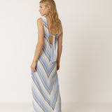 Indi & Cold Chevron Stripe Organic Cotton Maxi Dress