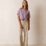 Indi & Cold straight Leg Cotton Linen Pants