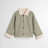 Indi & Cold Biker Shearling Jacket/ Agua