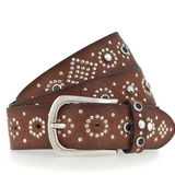 B.belt Mea Silver Buckle Belt / Cognac