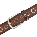 B.belt Mea Silver Buckle Belt / Cognac