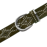 B.belt Melinda Silver Buckle Belt / Dark Green