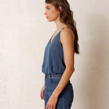 Indi & Cold Basic Linen Tank / Indigo