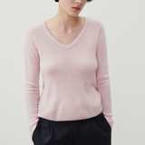 American Vintage V Neck Jumper - Rosy