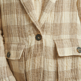 Diega Vamico Check Linen Blazer