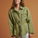 Diega Cabala Linen Jacket / Green Aqua