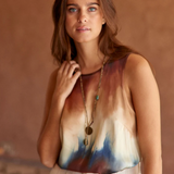 Lauren Vidal Tie Dye Blizz Tank Top / Indigo