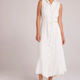 Bella Dahl Sleeveless Shirred Maxi Dress / Off White