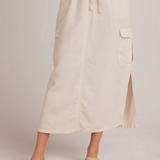 Bella Dahl Goldie Bellow Pocket Cargo Skirt - Seashell Sand