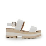 Estilo Emporio Cape Buckle Sandal / White