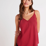 Bella Dahl frayed Cami / Ruby Red