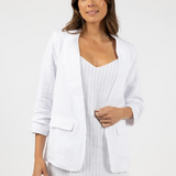 Seville Linen Blazer / White